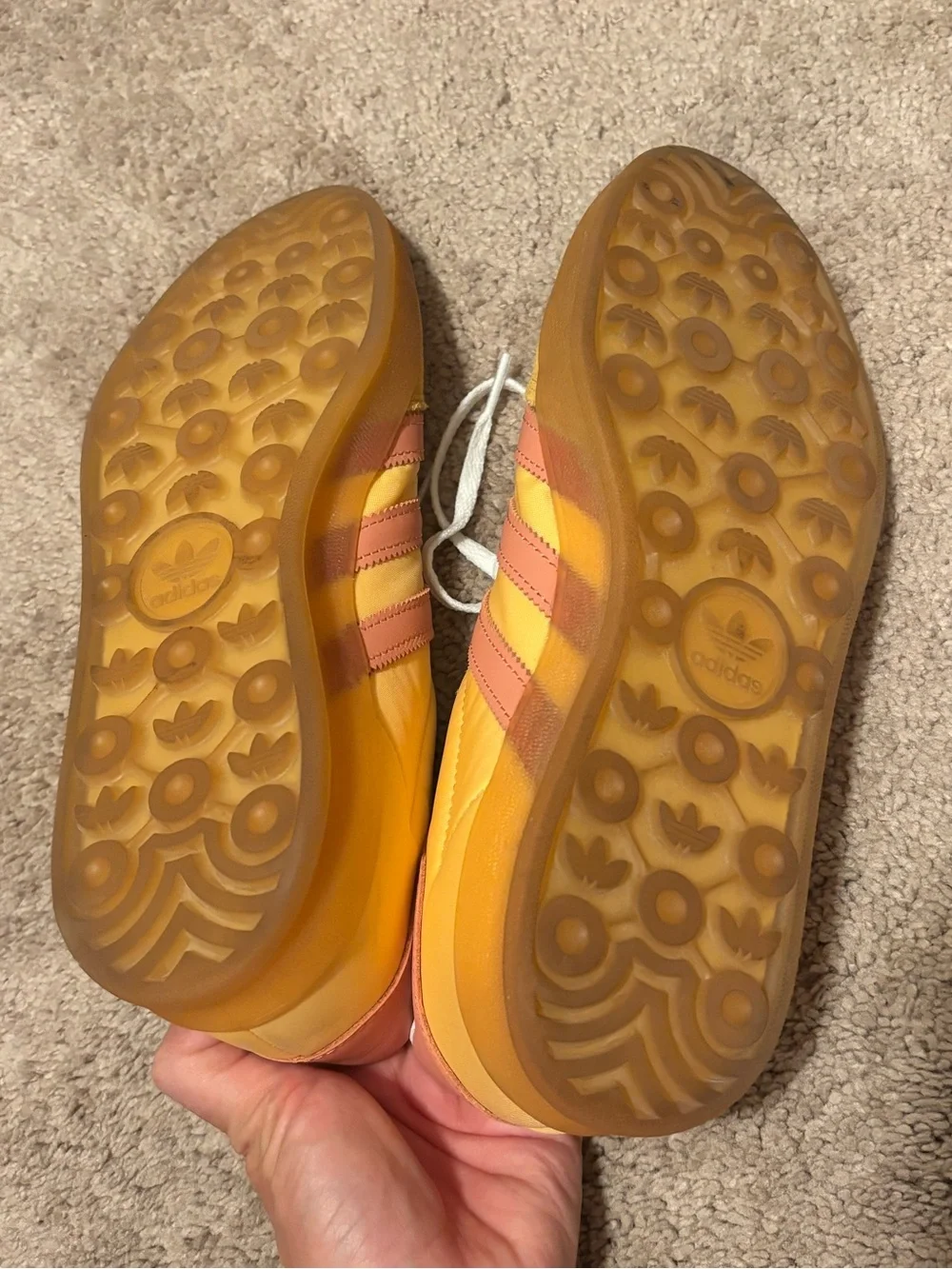 adidas Gazelle Women's Yellow and Pink Suede/Leather Sneakers
